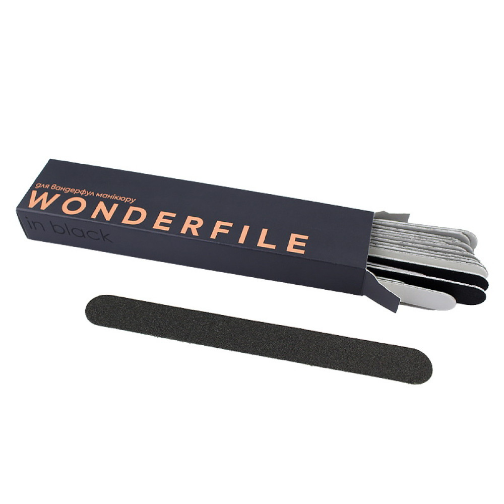 Сменные файлы для пилки Wonderfile 13x1.5 см 100 грит прямые на мягкой основе 20 шт цвет черный
