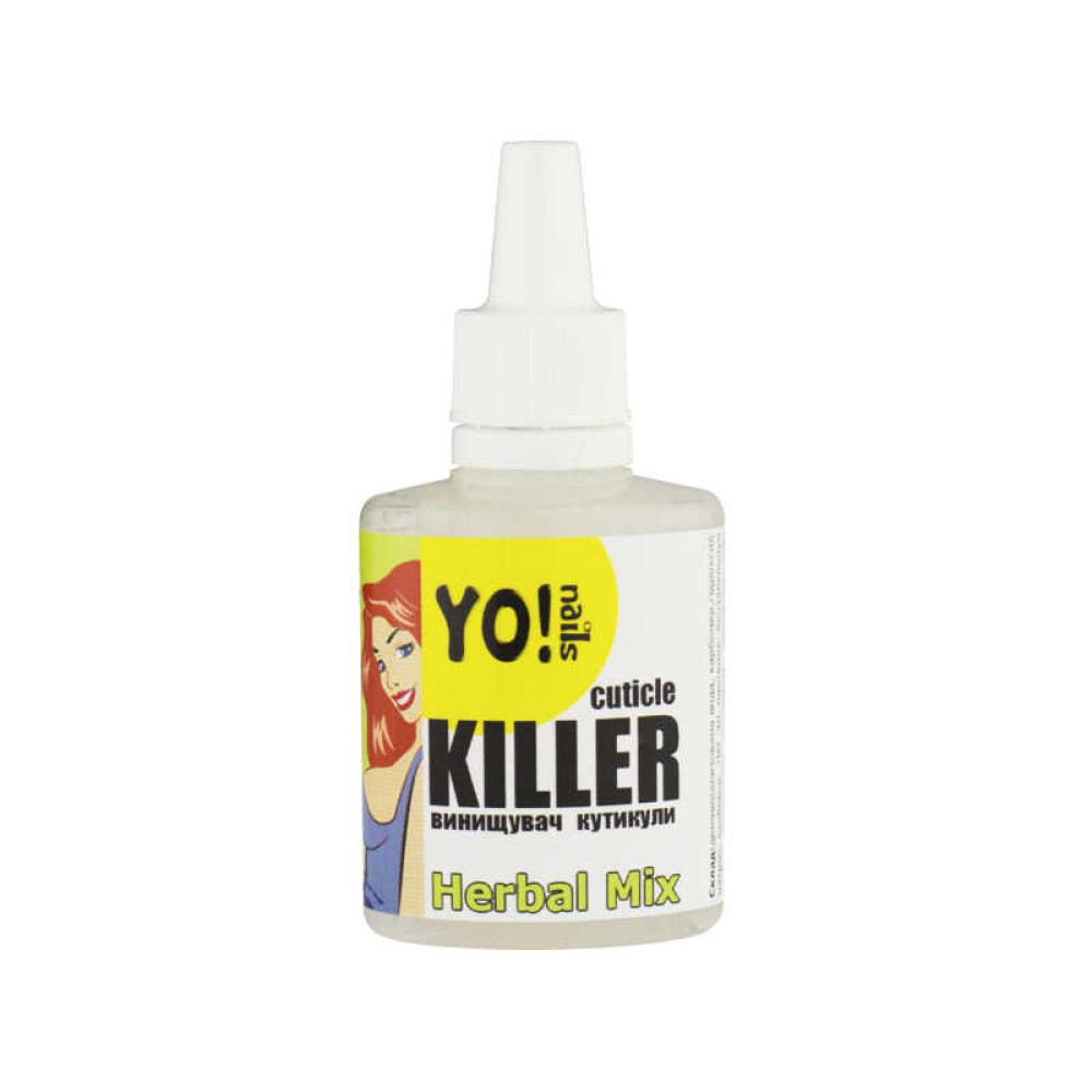 Средство для удаления кутикулы Yo Nails Cuticle Killer Herbal Mix. 30 мл