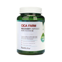 Сыворотка ампульная для лица Farmstay Cica Farm Recovery Ampoule с центеллой азиатской. 250 мл