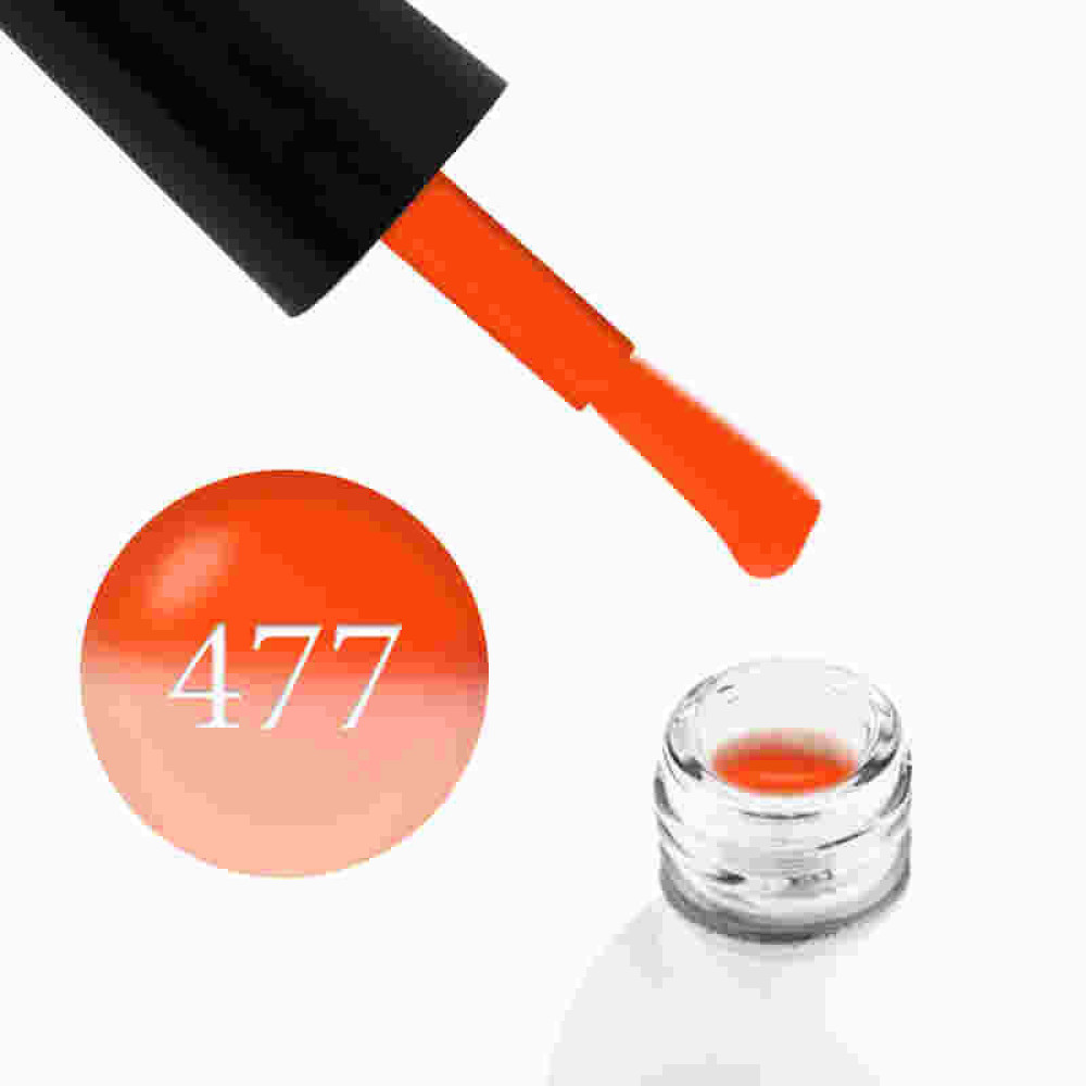 Термо гель-лак Koto 477 оранжевый, при нагревании в светлый лососевый, 5 мл