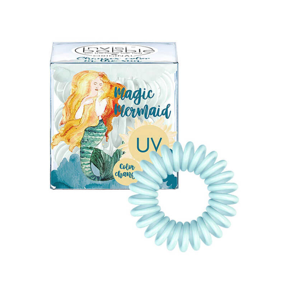 Термо резинка-браслет для волос Invisibobble ORIGINAL Ocean Tango, цвет бирюзовый, 30х10 мм, 3 шт.