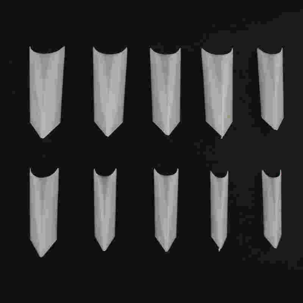 Типсы YRE для наращивания ногтей треугольные, 100 шт., матовые