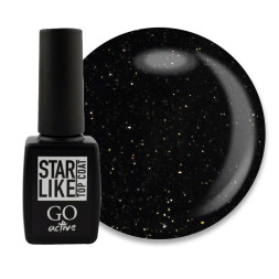 Топ для гель-лаку без липкого шару GO Active Starlike Top Coat 02 Gold з шимером. 10 мл Топ для гель-лаку без липкого шару GO Active Starlike Top Coat 02 Gold з шимером. 10 мл