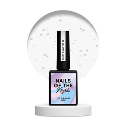 Топ глянсовий без липкого шару Nails Of The Night Snow Top 02 Silver зі срібними шестигранниками різних розмірів. 10 мл