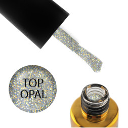 Топ для гель-лаку без липкого шару F.O.X Top Flash Opal світловідбиваючий, 6 мл