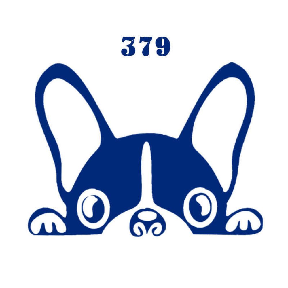 Трафарет для временного тату 379 Собака, 6х6 см