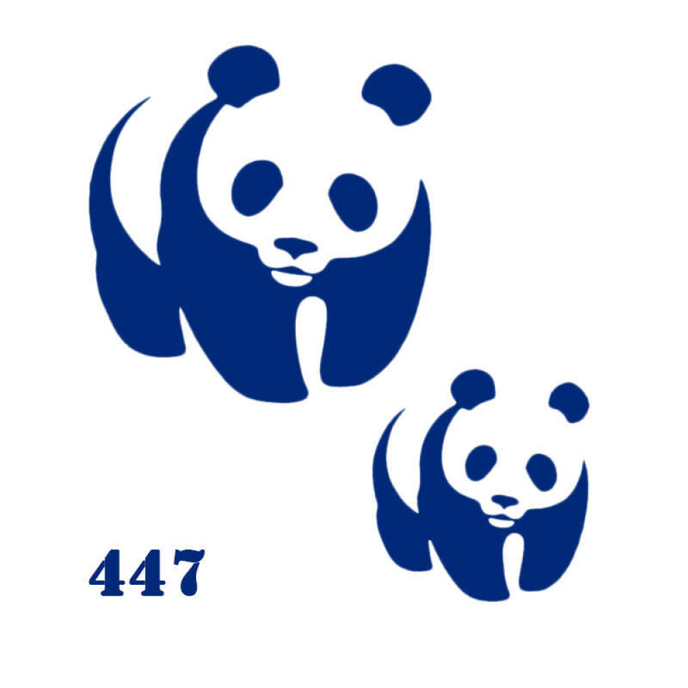 Трафарет для тимчасового тату 447 Панда, 6х6 см
