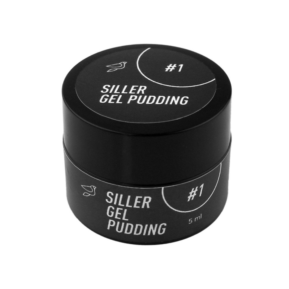 Твердий гель-лак Siller Professional Gel Pudding 001 Black. чорний. 5 мг