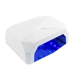 УФ LED + CCFL лампа для гель-лаків і гелю 36W, з таймером 10, 30 і 60 с, колір білий