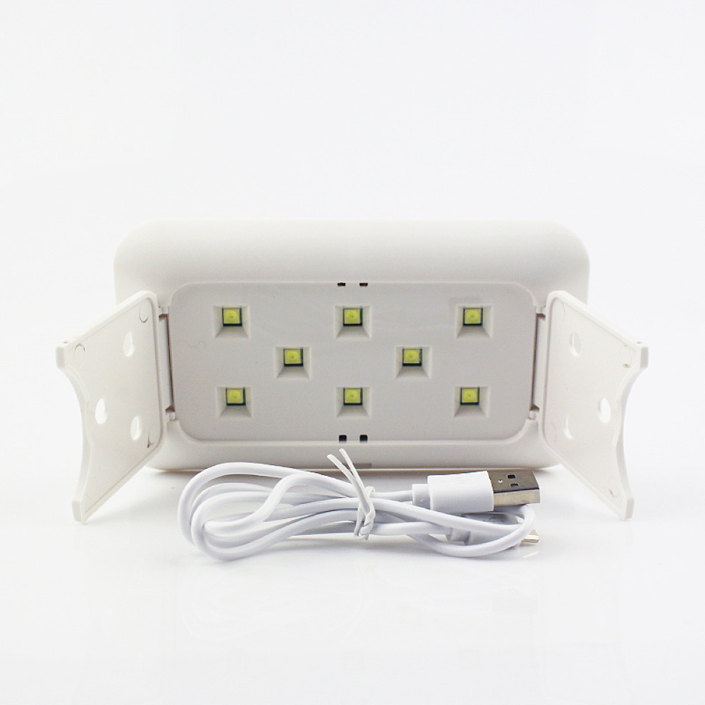 УФ LED лампа світлодіодна Sun H8 Plus Mini 24 Вт з USB кабелем. таймер 60. 120 сек. колір білий
