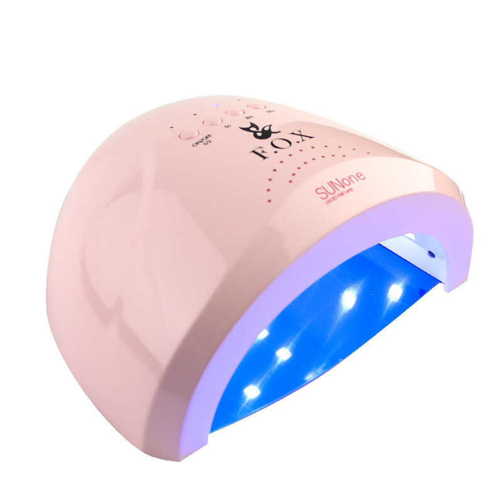 УФ LED-лампа F.O.X SUN 1, 48 Вт, таймер 5,30,60 сек, цвет розовый