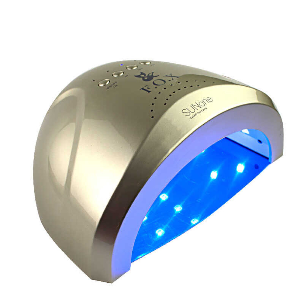 УФ LED-лампа F.O.X SUN 1, 48 Вт, таймер 5,30,60 сек, цвет золото