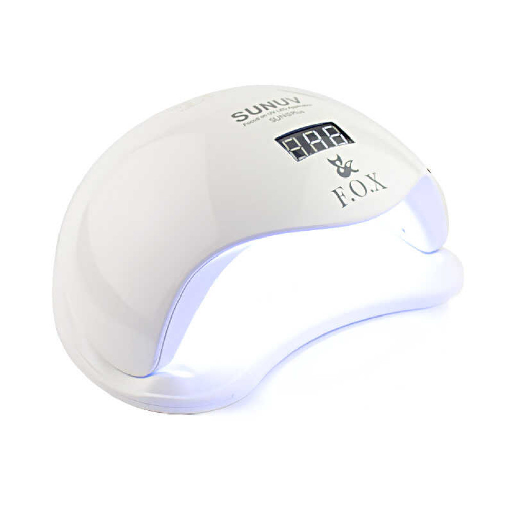 УФ LED-лампа F.O.X SUN 5 plus Smart, 48 Вт, таймер 10,30,60,99 сек, цвет белый