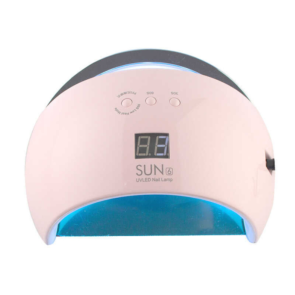 УФ LED-лампа Global Fashion SUN 6, 48 Вт, таймер 30,60,99 сек, цвет розовый