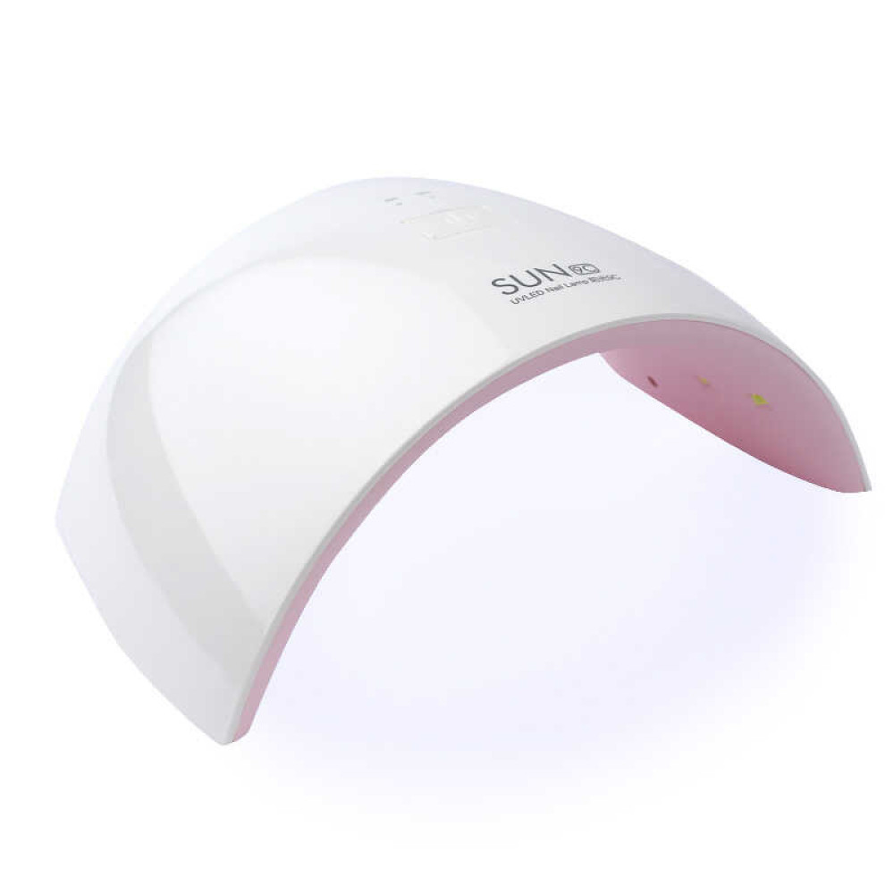 УФ LED лампа світлодіодна сенсорна Sun One 9С 24 Вт. 30 і 60 сек, колір біло-рожевий