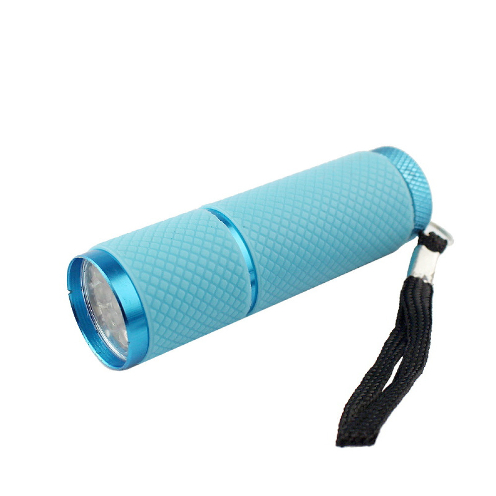 УФ светодиодный фонарик для экспресс-сушки гель-лака, цвет голубой
