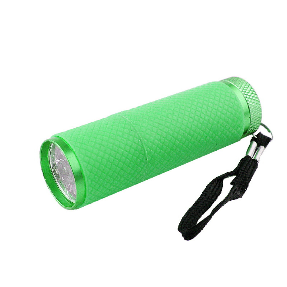 УФ светодиодный фонарик для экспресс-сушки гель-лака. цвет зеленый