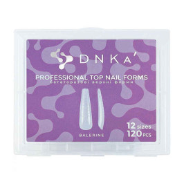Верхние формы для наращивания ногтей DNKa Professional Top Nail Forms. балерина. с разметкой. прозрачные. 120 шт.