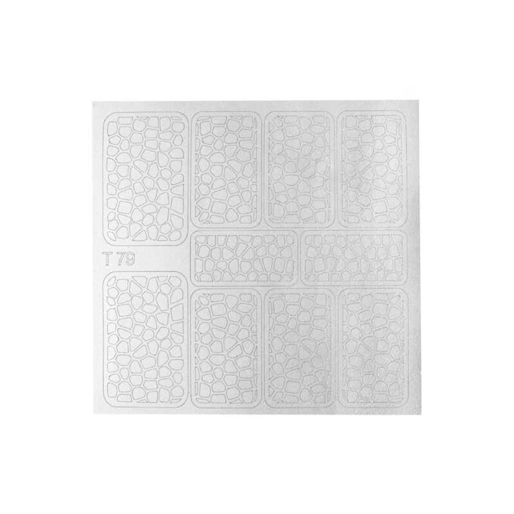 Виниловый трафарет для дизайна T 079, Узоры, цвет серебро