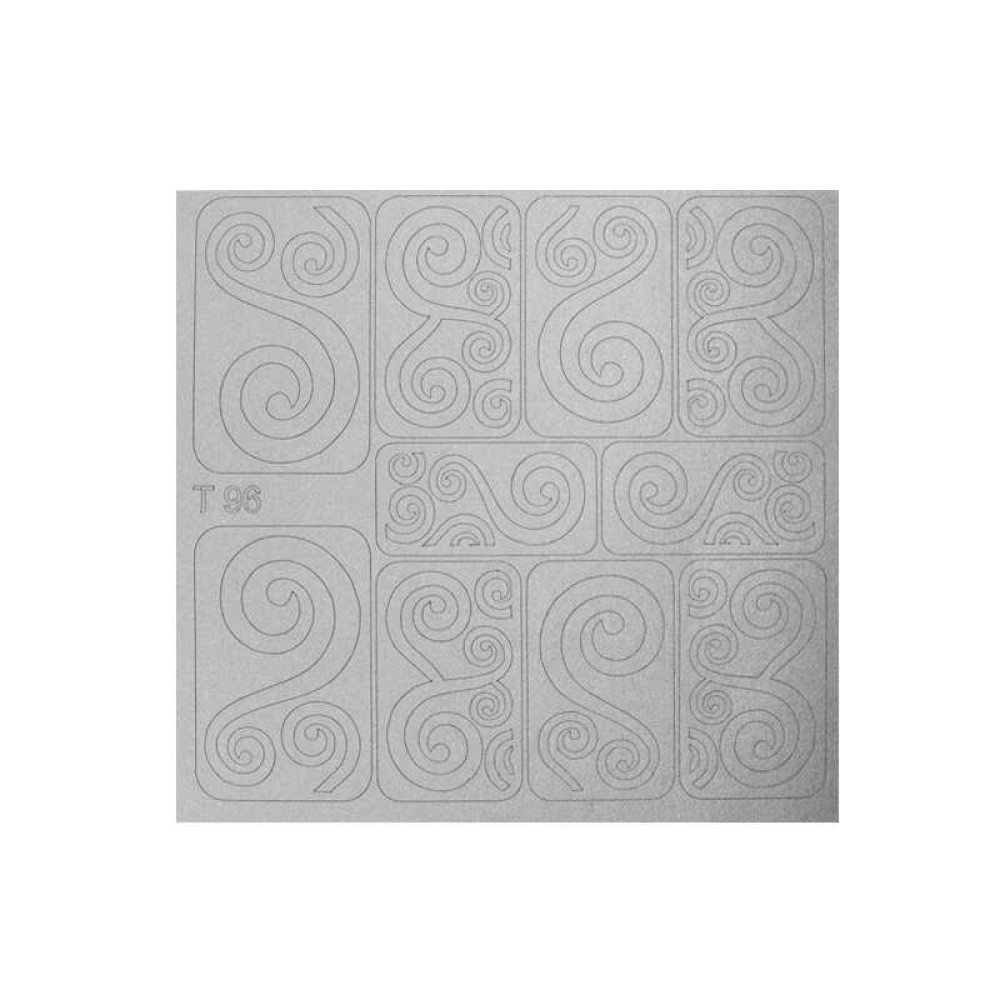 Виниловый трафарет для дизайна T 096, Узоры, цвет серебро