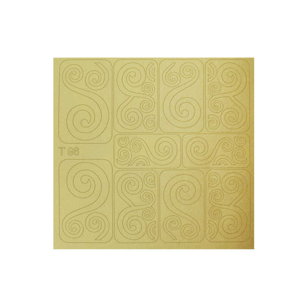 Вініловий трафарет для дизайну T 096, Візерунки, колір золото