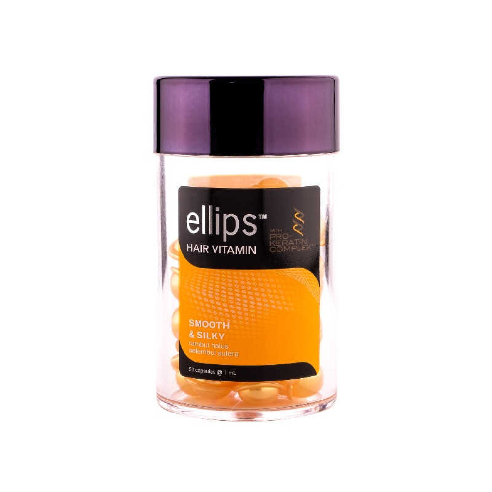 Вітаміни для волосся Ellips Бездоганний шовк з про-кератиновим комплексом. 50 х 1 мл