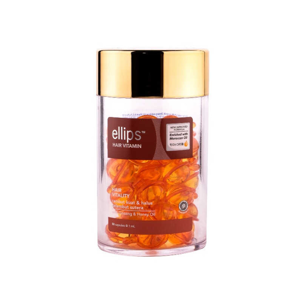 Витамины для волос Ellips Ginseng Honey Oil Здоровье волос с женьшенем и медом, 50 х 1 мл