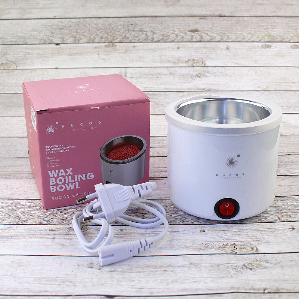 Воскоплав баночный Bucos Wax Boiling Bowl CP-200, чаша 200 мл, цвет белый