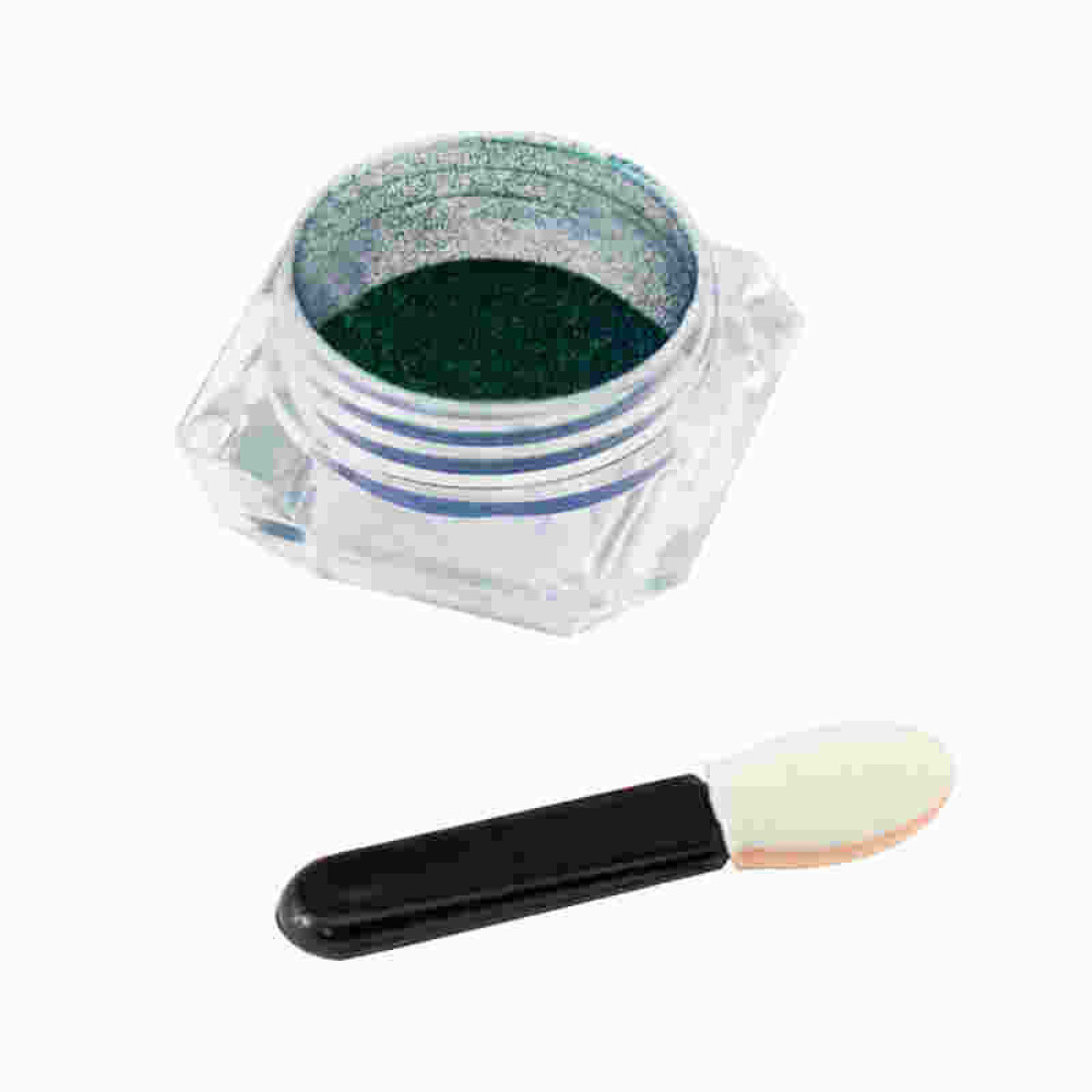 Дзеркальне втирання Born Pretty Павич 41002-7, колір яскраво-зелений, 0,2 г