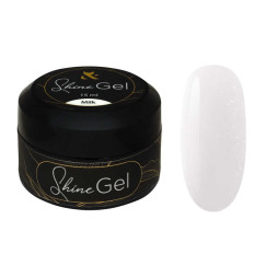 Рідкий гель F.O.X Shine Gel Milk для зміцнення нігтів молочний з дрібним шимером 15 мл
