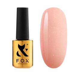 Рідкий гель F.O.X Shine Gel Nude для зміцнення нігтів натуральний з дрібним шимером 14 мл
