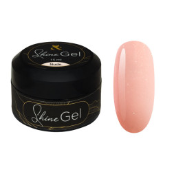 Рідкий гель F.O.X Shine Gel Nude для зміцнення нігтів натуральний з дрібним шимером 15 мл