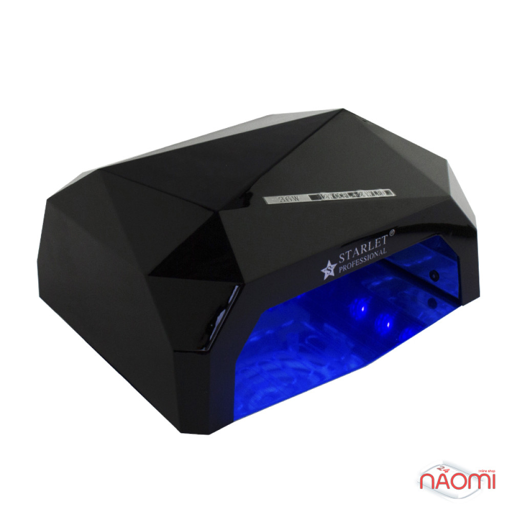 УФ LED + CCFL лампа Starlet Professional 36W, сенсорна, 10, 30 і 60 с, колір чорний